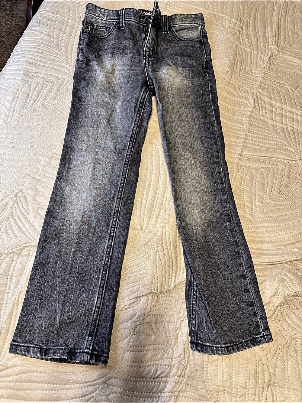 Cat & Jack Straight Leg Girls Size 7 Gray Jeans